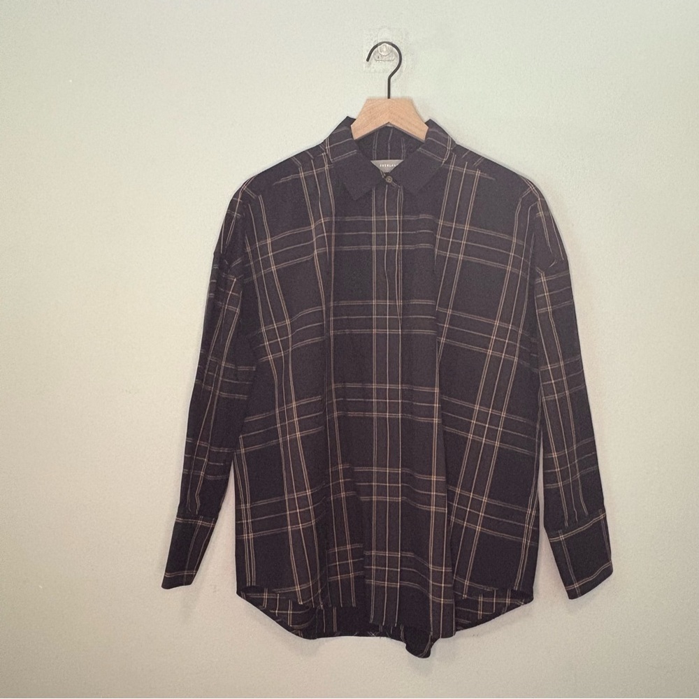 Everlane Dark Plaid Shirt